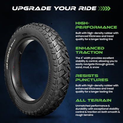HEB ALLSCAPE® Fat Tires- 26"x 4.0" (SET OF 2 Tires) Tubes Not Included.