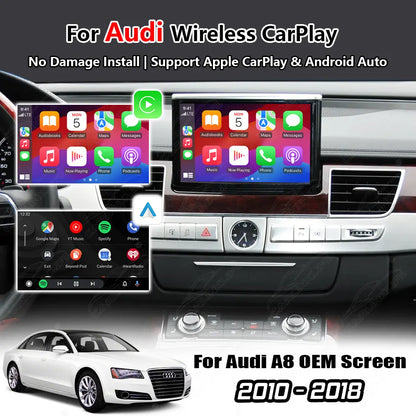 Wireless Apple Carplay & Android Auto for Audi A8 2010-2018