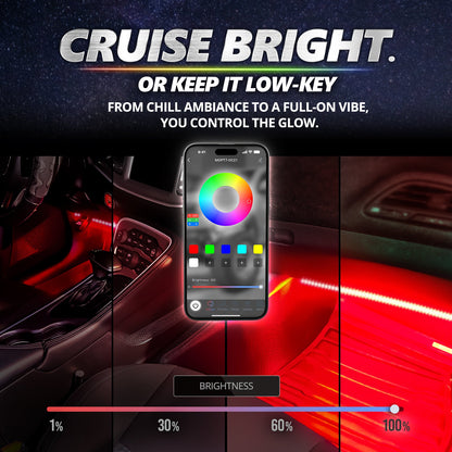 AURA PRO 15-17 Mustang: Arrow Turn + Interior + Grille w- Bluetooth APP and Remote Controlled