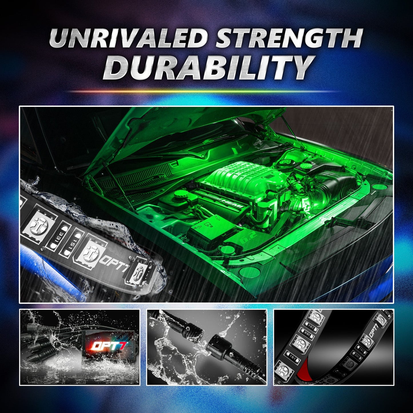 AURA PRO Under The Hood Bundle ( Interior LED Kit + Engine bay LED Kit + Grille LED Kit ) - Bluetooth Enabled APP