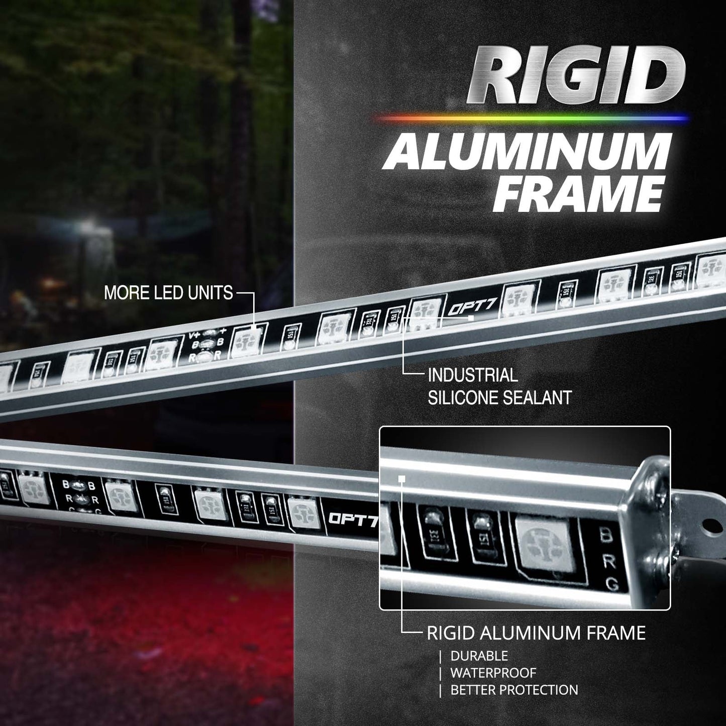 AURA PRO LED Aluminum Underglow Lighting Kit Bluetooth Enabled App for Car Trucks RV Trailers