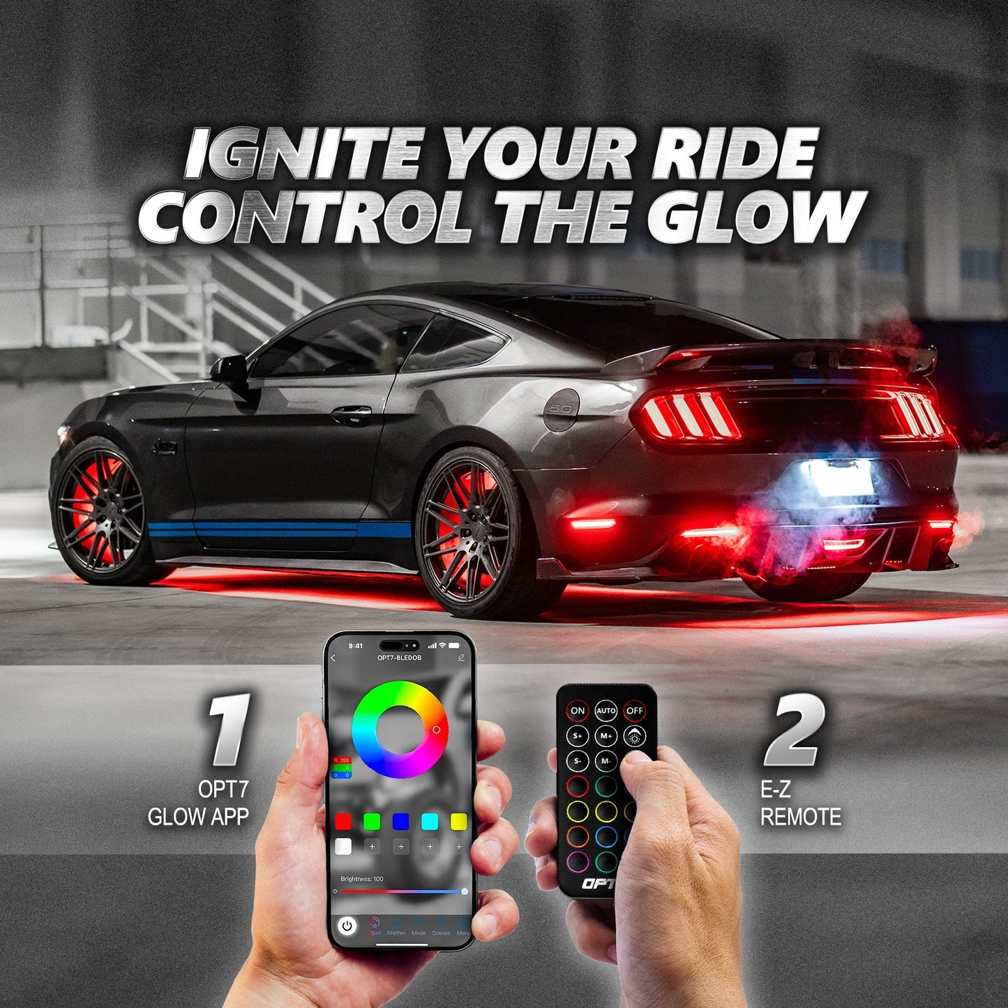 AURA PRO LED Lighting Kit Bundle ( Underglow + Grille + Interior ) - Bluetooth APP and Remote Controlled