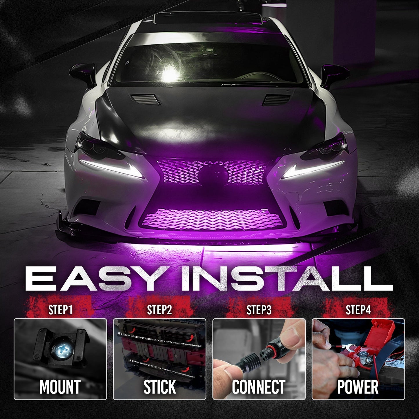 AURA LED Grille Lighting Kit Remote Control - Full Color Spectrum
