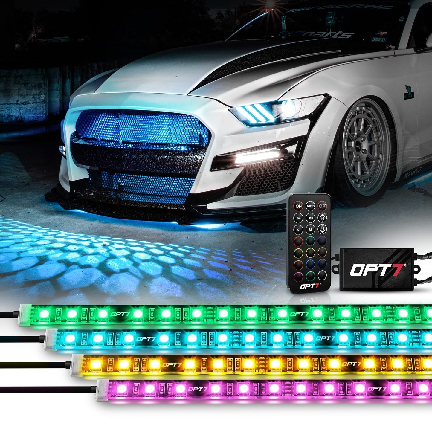 AURA LED Grille Lighting Kit Remote Control - Full Color Spectrum