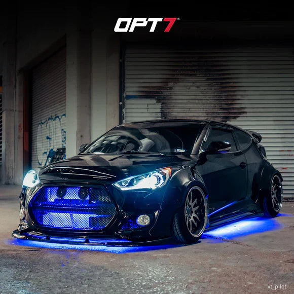 AURA PRO Exterior Pack Bundle ( Wheel Well LED Kit + Grille LED Kit + Underglow LED Kit ) - Bluetooth APP and Remote Controlled