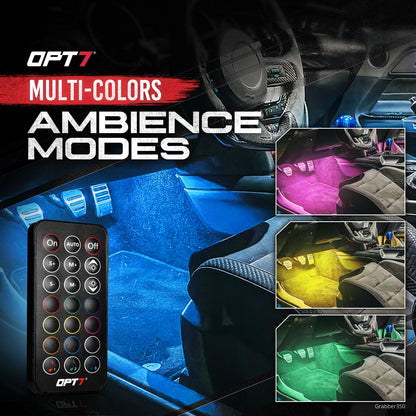 AURA LED Interior Ambient Lighting Kit - Remote Control Full Color Spectrum