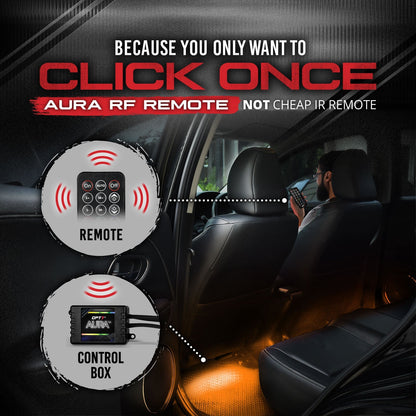 AURA LED Double Row Interior Ambient Lighting Kit - Remote Control Full Color Spectrum