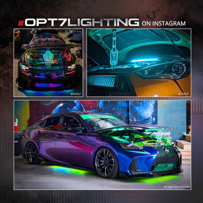 AURA PRO Engine Bay LED Lighting Kit ( 4 x 12-Inch or 4 x 24-Inch)  - Bluetooth Enabled APP Full Color Spectrum