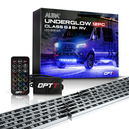 AURA Class B & B+ RV Camper LED Aluminum Underglow Lighting Kit - Wireless Remote Control Full Color Spectrum