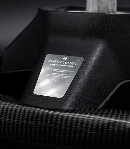 Sixth Element TESLA MODEL Y / MODEL 3 ALCANTARA FLAT BOTTOM SUPERNOVA GLOSS CARBON STEERING WHEEL