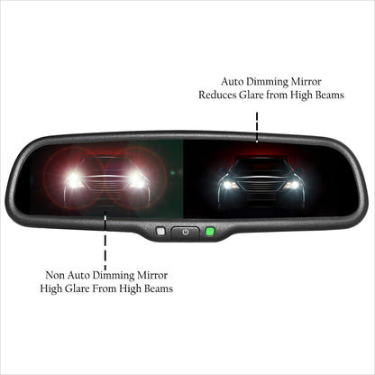 Master Tailgaters 10.5" Rear View Mirror with 4.3" LCD Screen + Dimming + Adjustable Guide Lines + Compass & Temperature