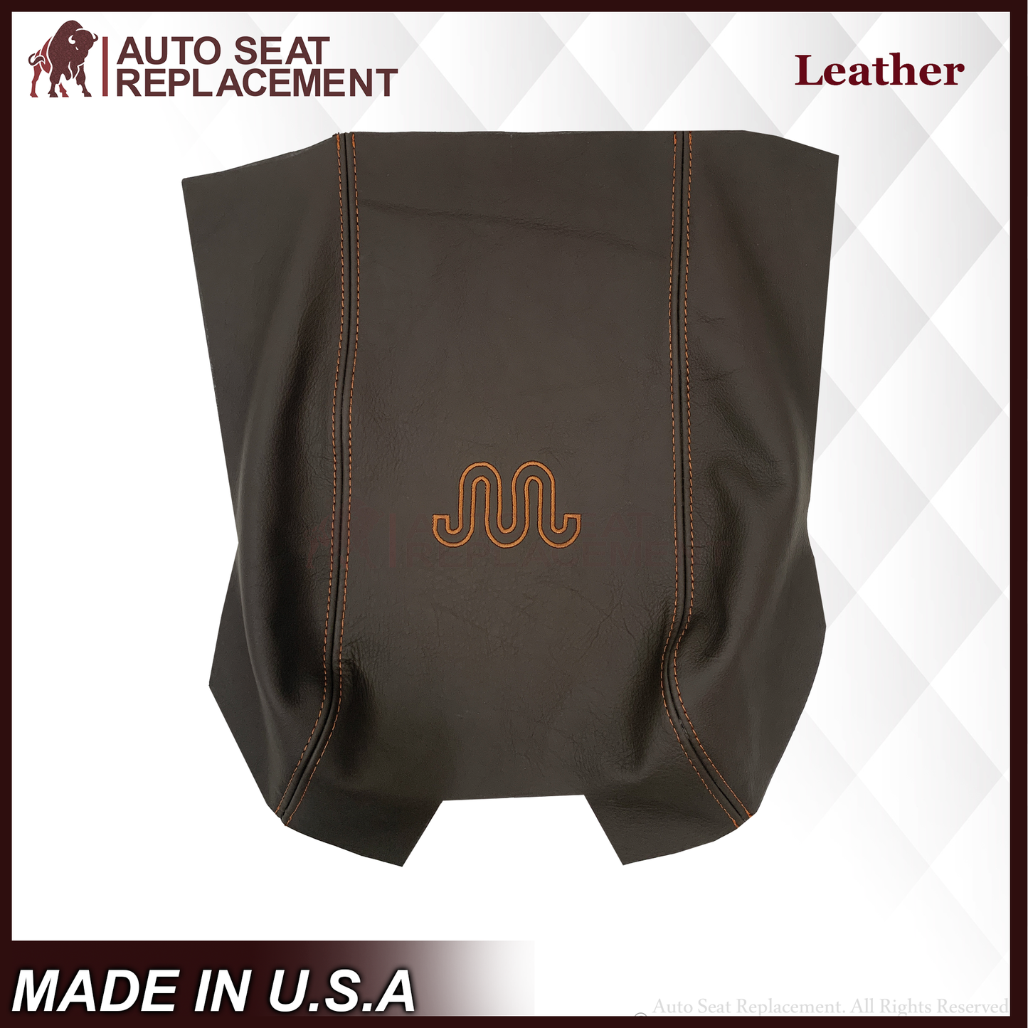 2015-2016 Ford F-250 King Ranch Replacement Leather Center Console Lid Cover, King Ranch