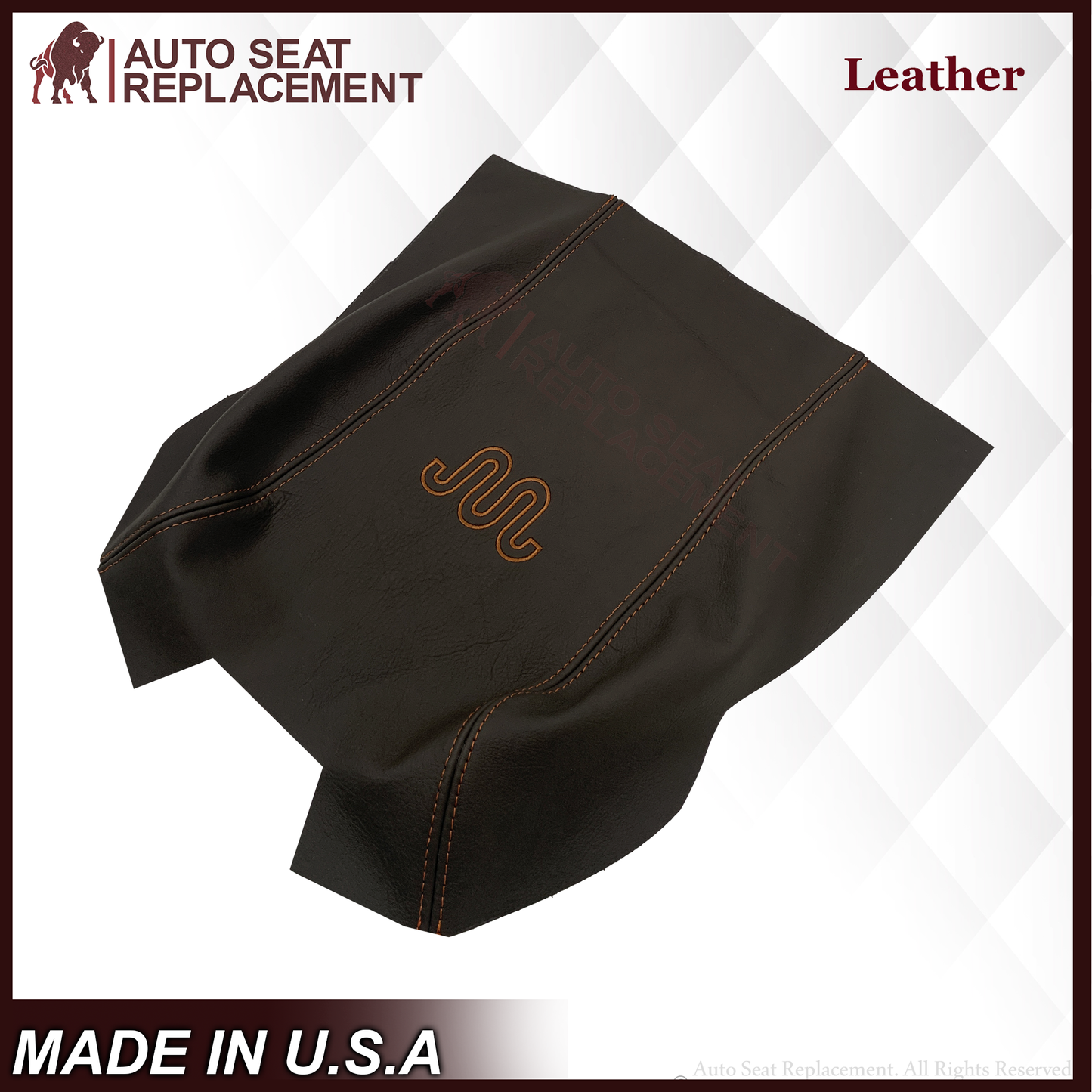 2015-2016 Ford F-250 King Ranch Replacement Leather Center Console Lid Cover, King Ranch