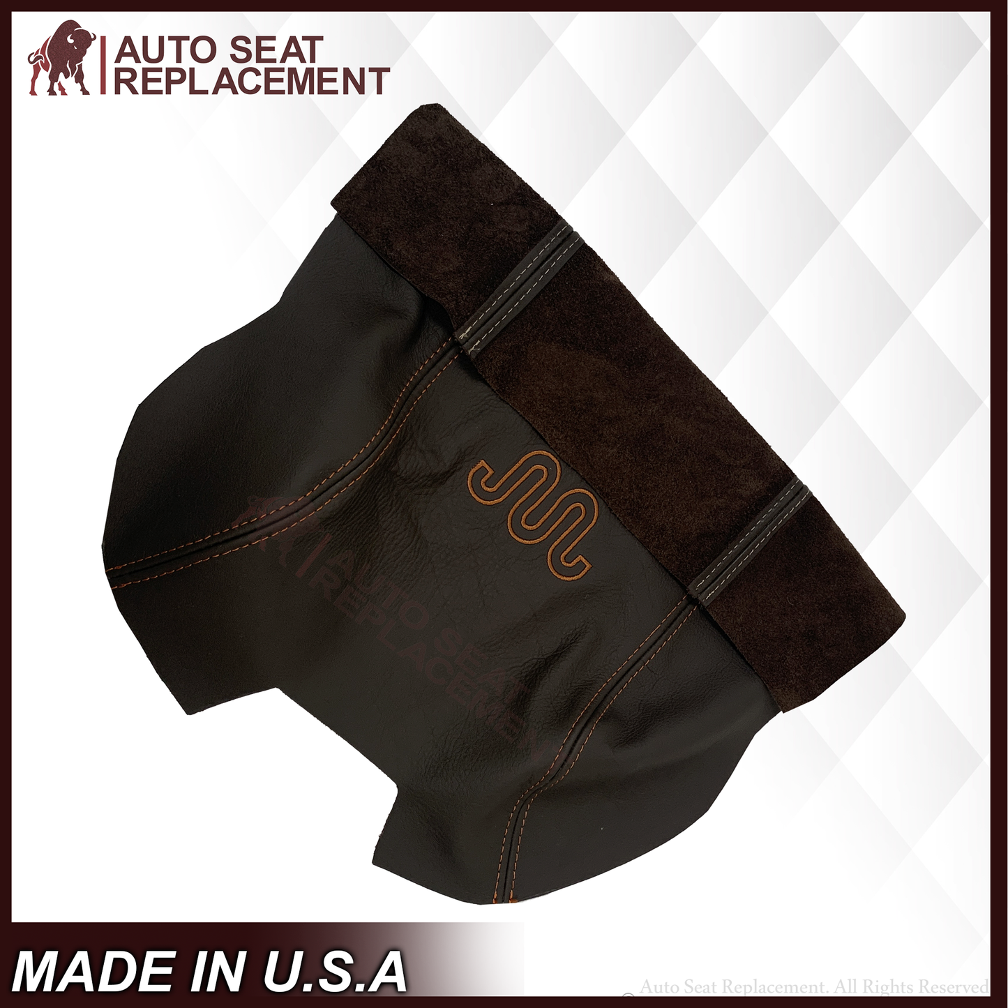 2015-2016 Ford F-250 King Ranch Replacement Leather Center Console Lid Cover, King Ranch