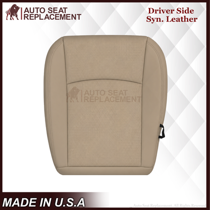 2013 - 2018 Dodge Ram 1500 2500 3500 Laramie Replacement Seat Cover in Light Frost “Tan" With Perforated Inserts: Choose From Variants