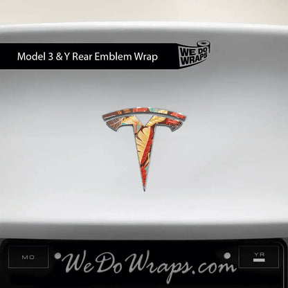 Autumn Foliage Tesla Emblem Decals (Front + Back) | Model 3