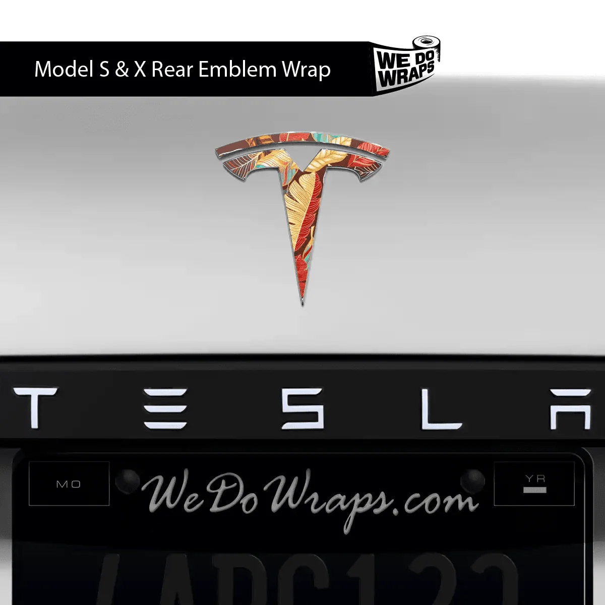 Autumn Foliage Tesla Emblem Decals (Front + Back) | Model S