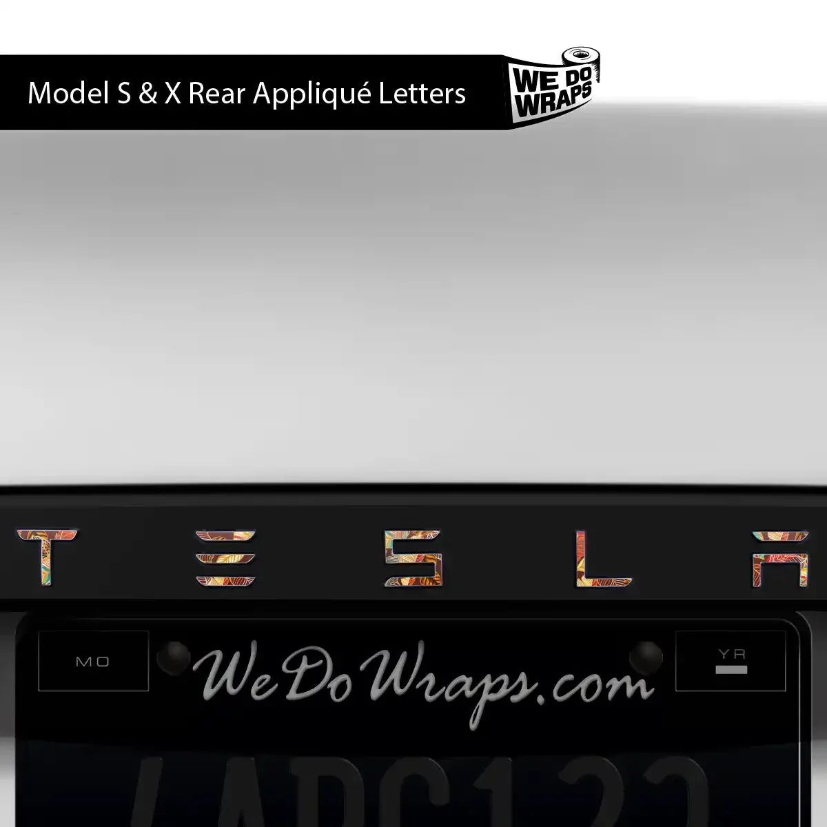 Autumn Foliage Tesla Emblem Decals (Front + Back) | Model S