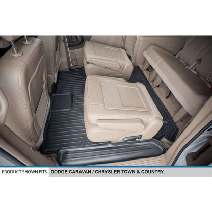 2013-2020 Dodge Grand Caravan Floor Liners | 2nd Row Bucket Seats, With Super Console | SMARTLINER