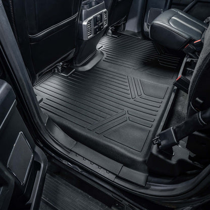 2015-2027 Ford F-150 Floor Liners| Super Crew Models (2nd Row without Under seat Storage) |SMARTLINER