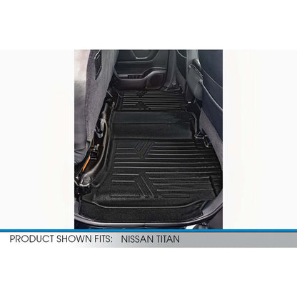 2017-2024 Nissan Titan Floor Liners | Crew Cab Models with 1st Row Bench Seat and Carpeted Flooring | SMARTLINER