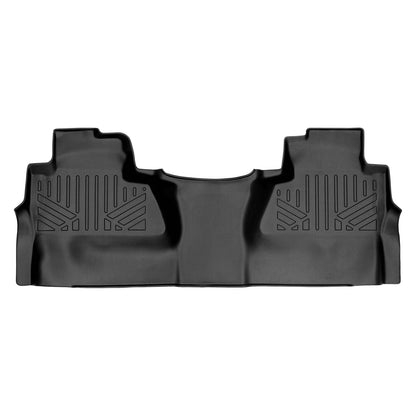 2014-2018 GMC Sierra 1500 Floor Liners|Crew Cab Models (Does NOT provide over-the-hump coverage. Only fits carpet models. Fits both bench and bucket seat models. 2nd row half coverage. Not 4x4 Shifters - No E-Assist Models)|SMARTLINER