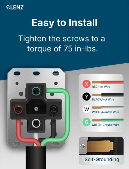 Heavy Duty 50A 14-50R Outlet (HD rated for EV Charging) with Weatherproof Receptacle Box Bundle: LENZ Heavy Duty 50 Amp 14-50R UL-Compliant Receptacle Outlet + Weatherproof Lockable Receptacle Box + HD Coverplate (Collective))