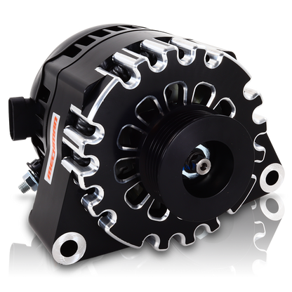 Mechman 170 Amp Billet Racing Alternator C5 / C6 Corvette 5.7L 6.2L - Black Anodized