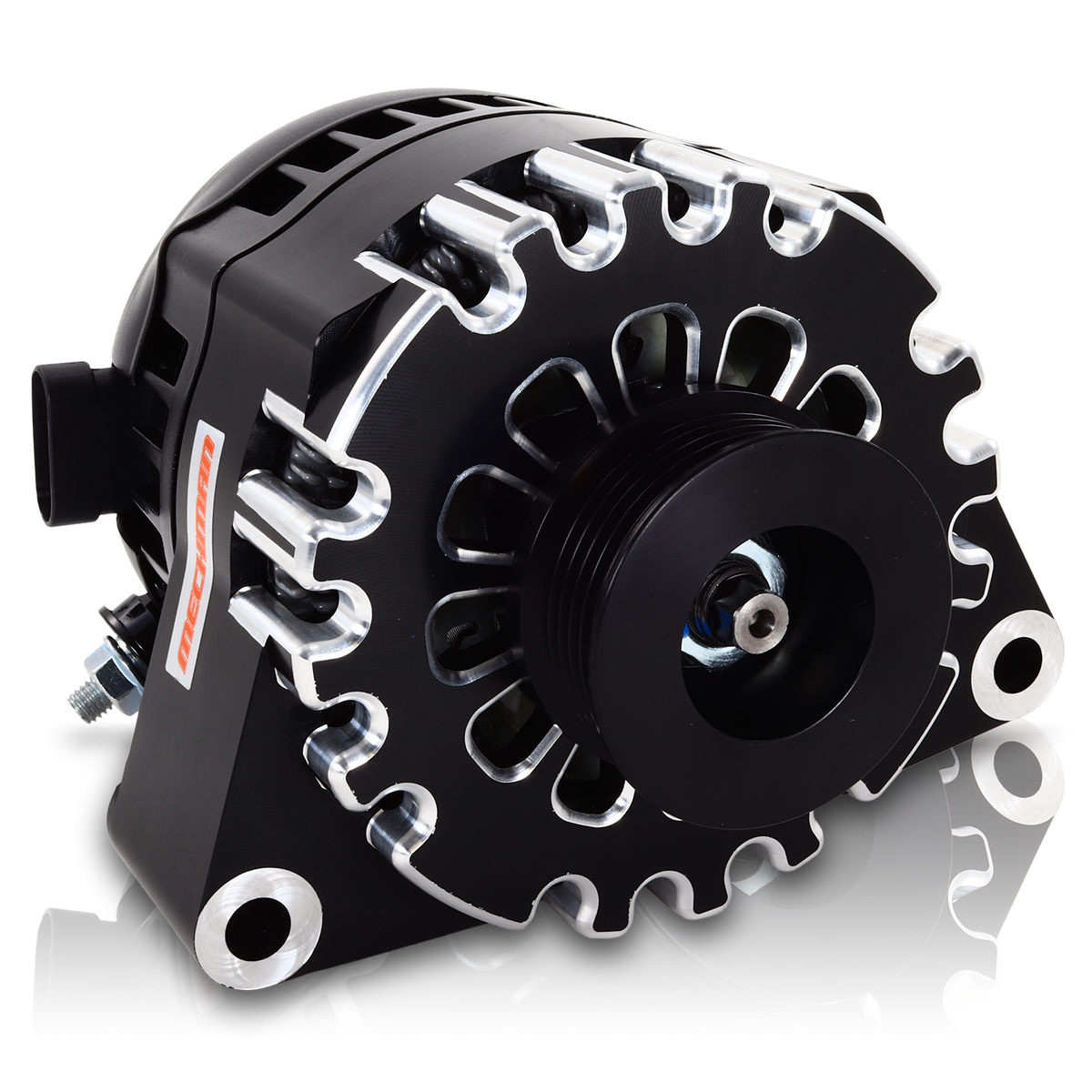 Mechman 240 Amp Billet Racing Alternator C5 / C6 Corvette 5.7L 6.2L - Black Anodized