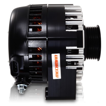 Mechman 170 Amp Billet Racing Alternator C5 / C6 Corvette 5.7L 6.2L - Black Anodized