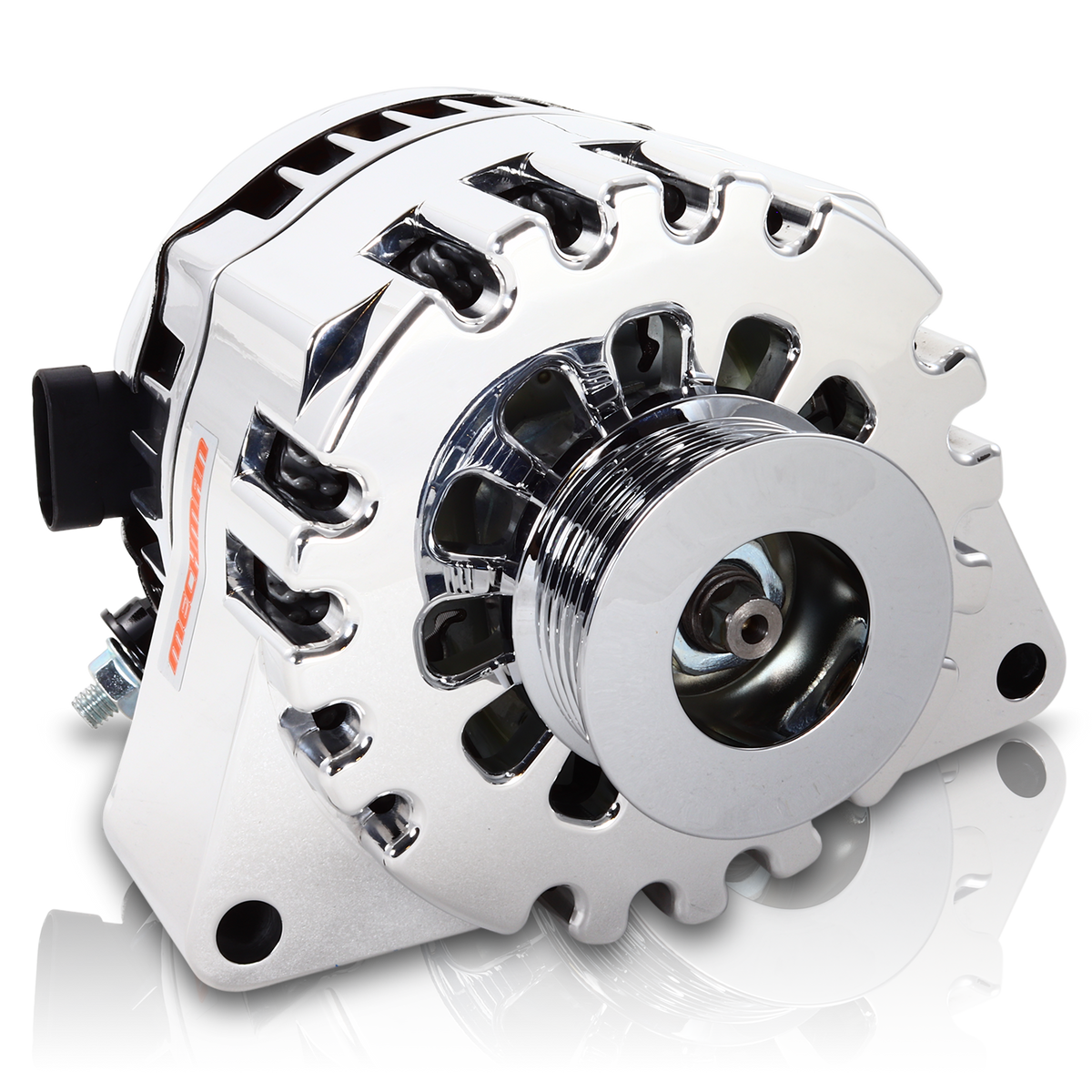 Mechman 170 Amp Billet Racing Alternator C5 / C6 Corvette 5.7L 6.2L - Chrome