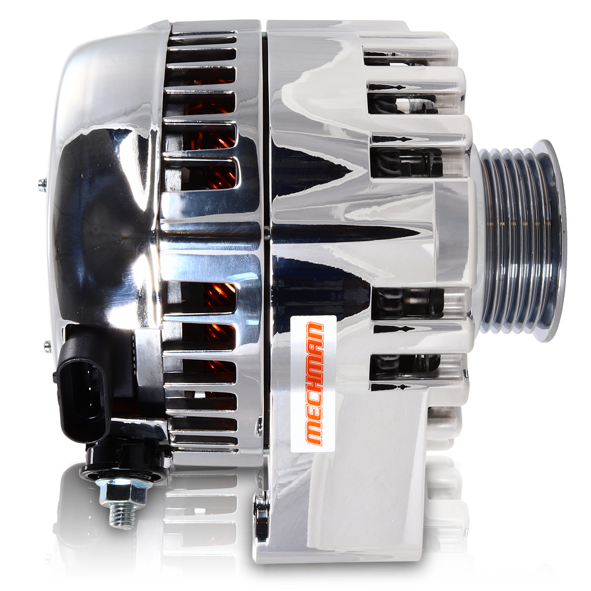 Mechman 240 Amp Billet Racing Alternator C5 / C6 Corvette 5.7L 6.2L - Chrome