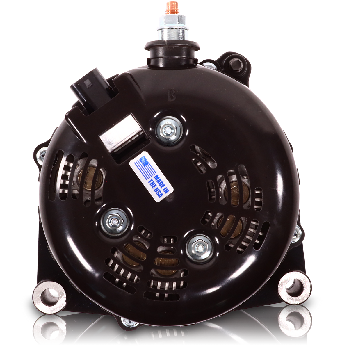 Mechman 370 Amp RVC Bypass High Output Alternator 2014+ Chevrolet GMC Cadillac - Red Billet