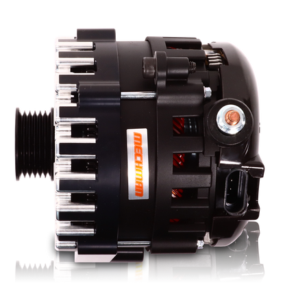 Mechman 400 Amp RVC Bypass High Output Alternator 2014+ Chevrolet GMC Cadillac - Black Billet