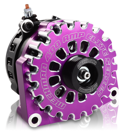 Mechman 400 Amp RVC Bypass High Output Alternator 2014+ Chevrolet GMC Cadillac - Purple Billet