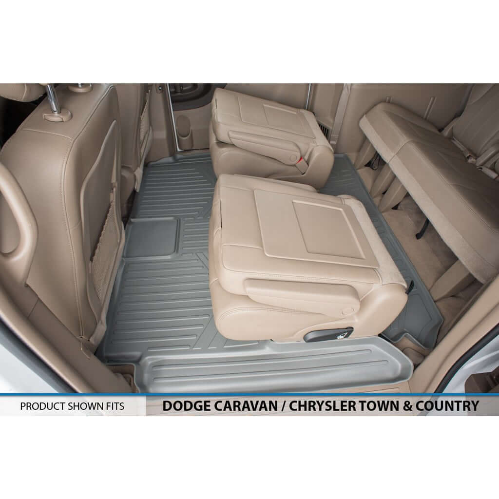 2008-2012 Dodge Grand Caravan Floor Liners | 2nd Row Stow'n Go Bucket Seats, With Super Console | SMARTLINER