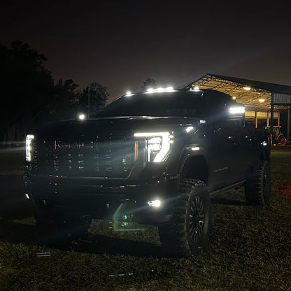 2020-2026+ GMC Chevy Sierra Silverado Smoked Switchback LED Mirror Lights