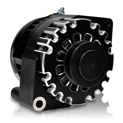 Mechman 170 Amp S Series Billet Racing Alternator 1965-1985 Ford - Black