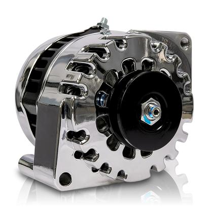 Mechman 170 Amp S Series Billet Racing Alternator 1965-1985 Ford - 1 Wire Polished