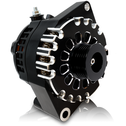 Mechman 320 Amp S Series Billet Racing Alternator 1979-2004 Ford 6/12 Ford 6S - Black