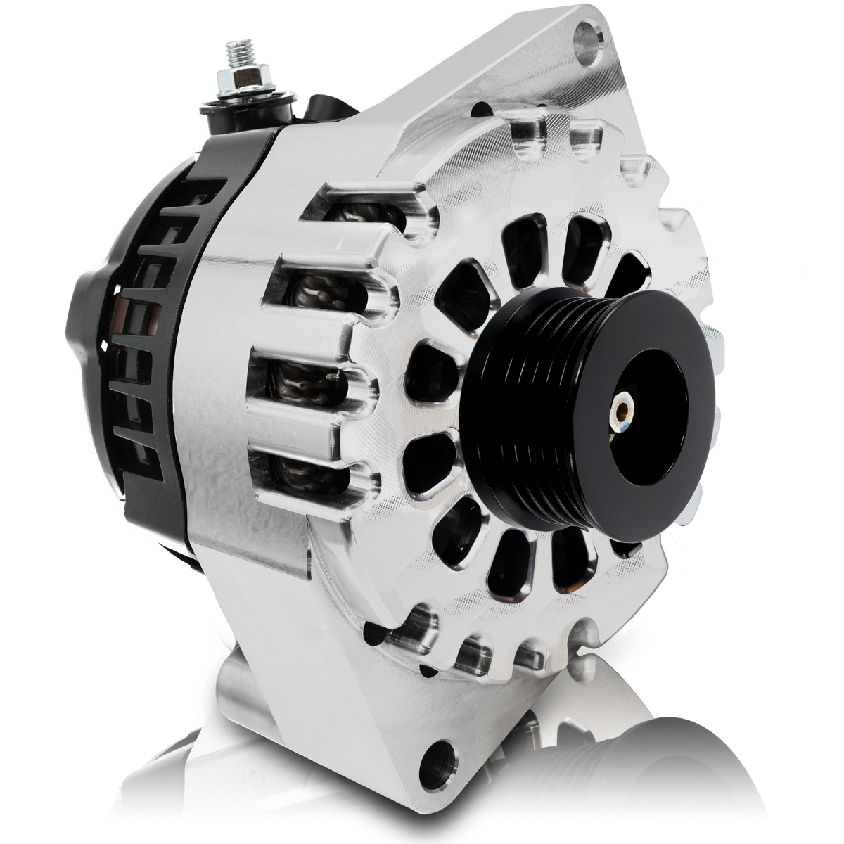Mechman 240 Amp S Series Billet Racing Alternator 1979-2004 Ford 6/12 Ford 6S - Machined