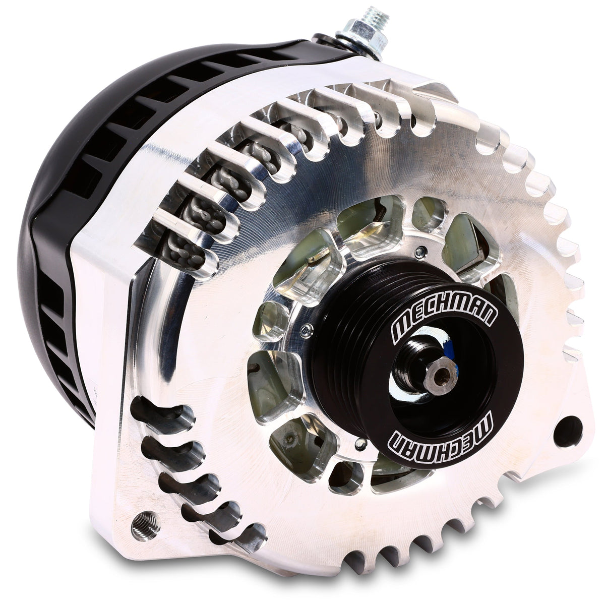 Mechman 240 Amp S Series Billet Racing Alternator - Replaces Left Mount CS130 - Machined