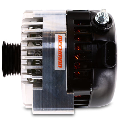 Mechman 240 Amp S Series Billet Racing Alternator - Replaces Left Mount CS130 - Machined