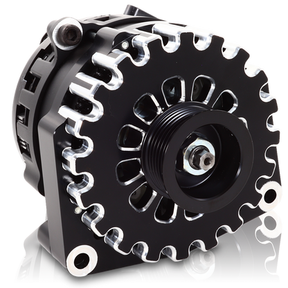 Mechman 250 Amp High Output Alternator 1996-2004 GM Truck 4.3L 4.8L 5.3L 5.7L 6L - Black Billet