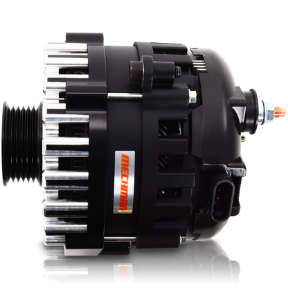 Mechman 250 Amp High Output Alternator 1996-2004 GM Truck 4.3L 4.8L 5.3L 5.7L 6L - Black Billet