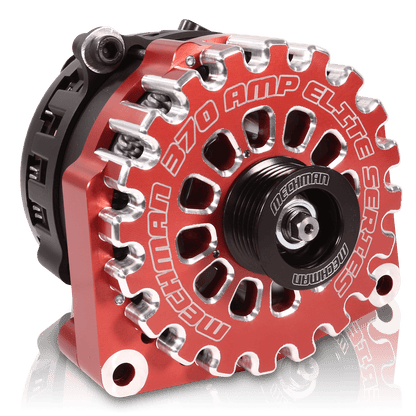 Mechman 370 Amp RVC Bypass Alternator 2005-2013 GM Truck 4.3L 4.8L 5.3L 5.7L 6L - Red Billet
