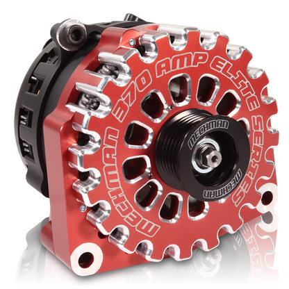 Mechman 370 Amp High Output Alternator 1996-2004 GM Truck 4.3L 4.8L 5.3L 5.7L 6L - Red Billet