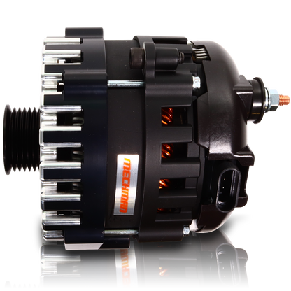 Mechman 400 Amp High Output Alternator 1996-2004 GM Truck 4.3L 4.8L 5.3L 5.7L 6L - Black Billet