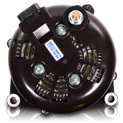 Mechman 370 Amp High Output Alternator 1996–2004 GM Truck - Black Billet