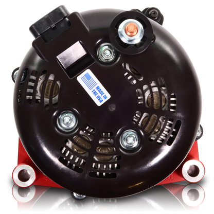 Mechman 370 Amp High Output Alternator 1996-2004 GM Truck 4.3L 4.8L 5.3L 5.7L 6L - Red Billet